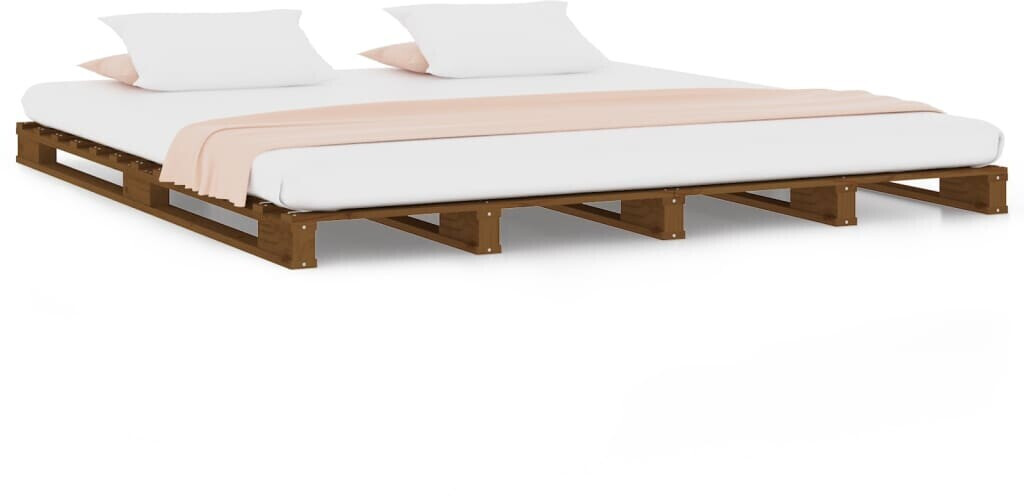 vidaXL Pallet Bed Solid Pine Wood 120x200cm (821390)