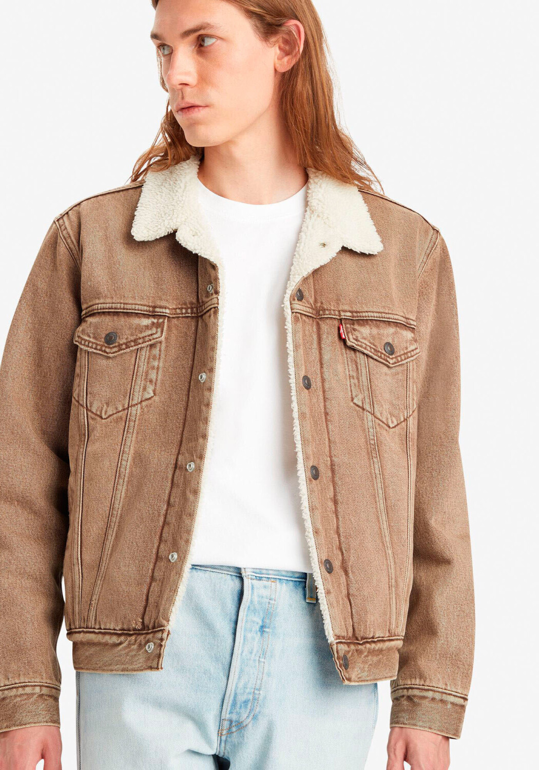 Levi s Type 3 Sherpa Trucker Jacket breakfast brown au meilleur