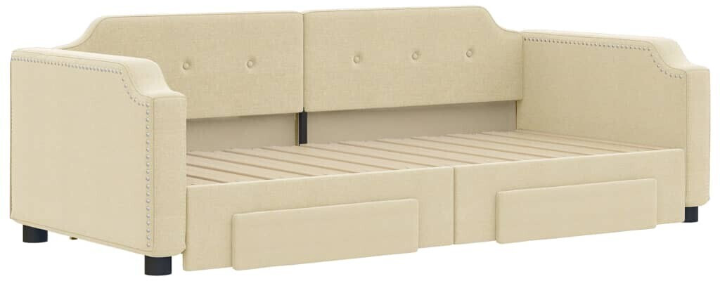 vidaXL Daybed Extendable With Drawers Fabric 80x200cm (319766)