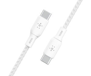 Belkin Câble USB-C vers USB-C 100W renforcé (blanc) - 2 m - Câble