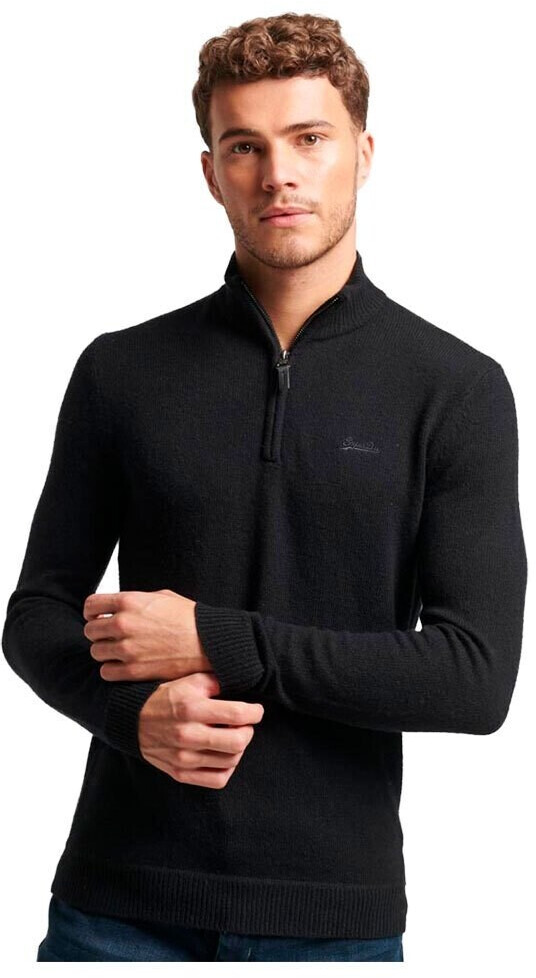 Superdry Essential Embroidered Henley T-Shirt (M6110563A) black
