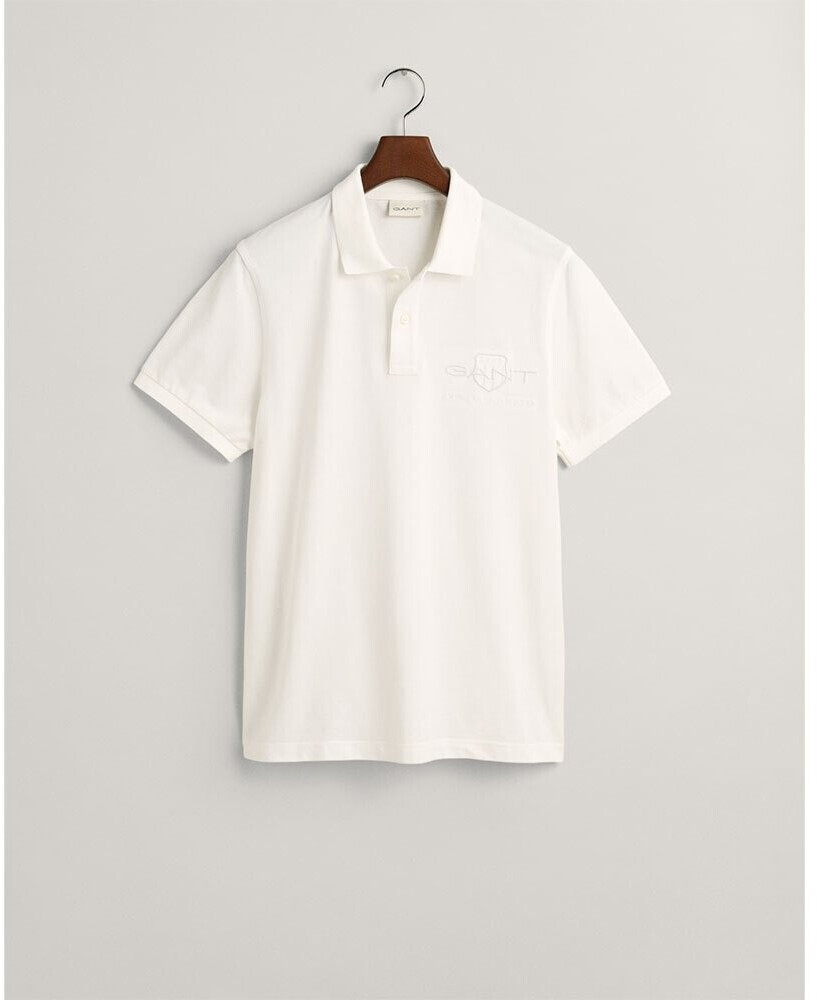 GANT Reg Tonal Shield Rugger Polo (2062025) eggshell