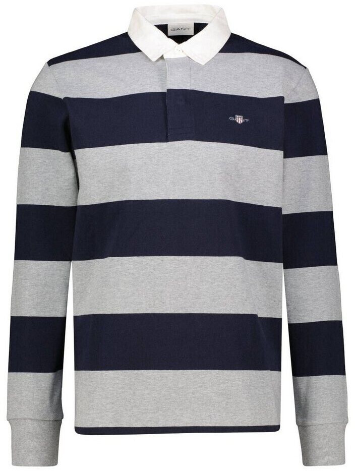 GANT Reg Shield Barstripe Heavy Rugger Polo (2005111) grey melange
