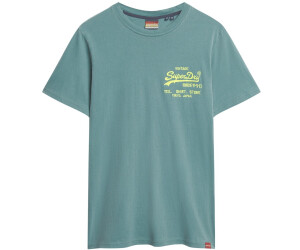 (M1011859A) hydro € bei Rundhals Preisvergleich | 22,49 T-Shirt Kurzarm ab Superdry Vintage Neon blue Logo