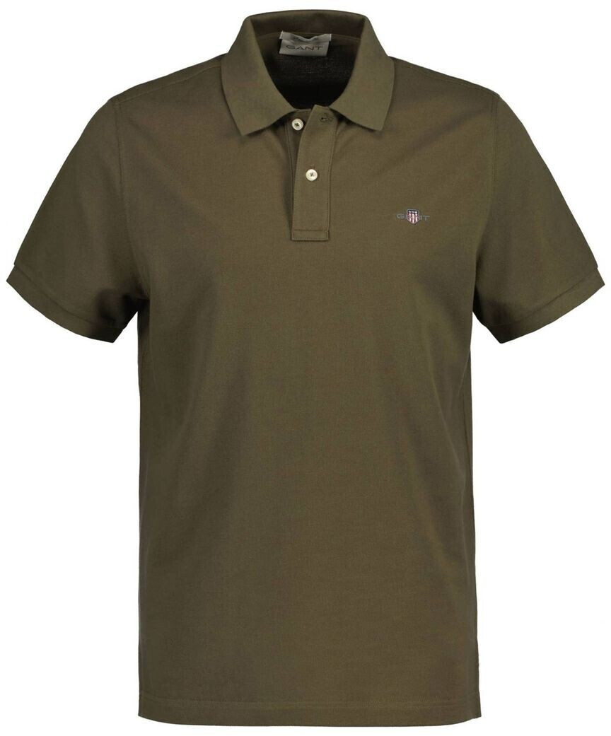 Buy GANT Regular fit shield piqué polo shirt (2210) juniper green from  £40.00 (Today) – Best Deals on