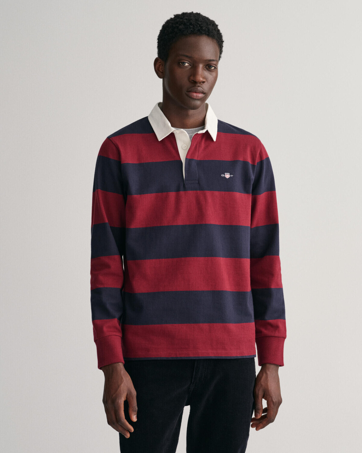 GANT Reg Shield Barstripe Heavy Rugger Polo 2005111 plumped red au meilleur prix sur idealo