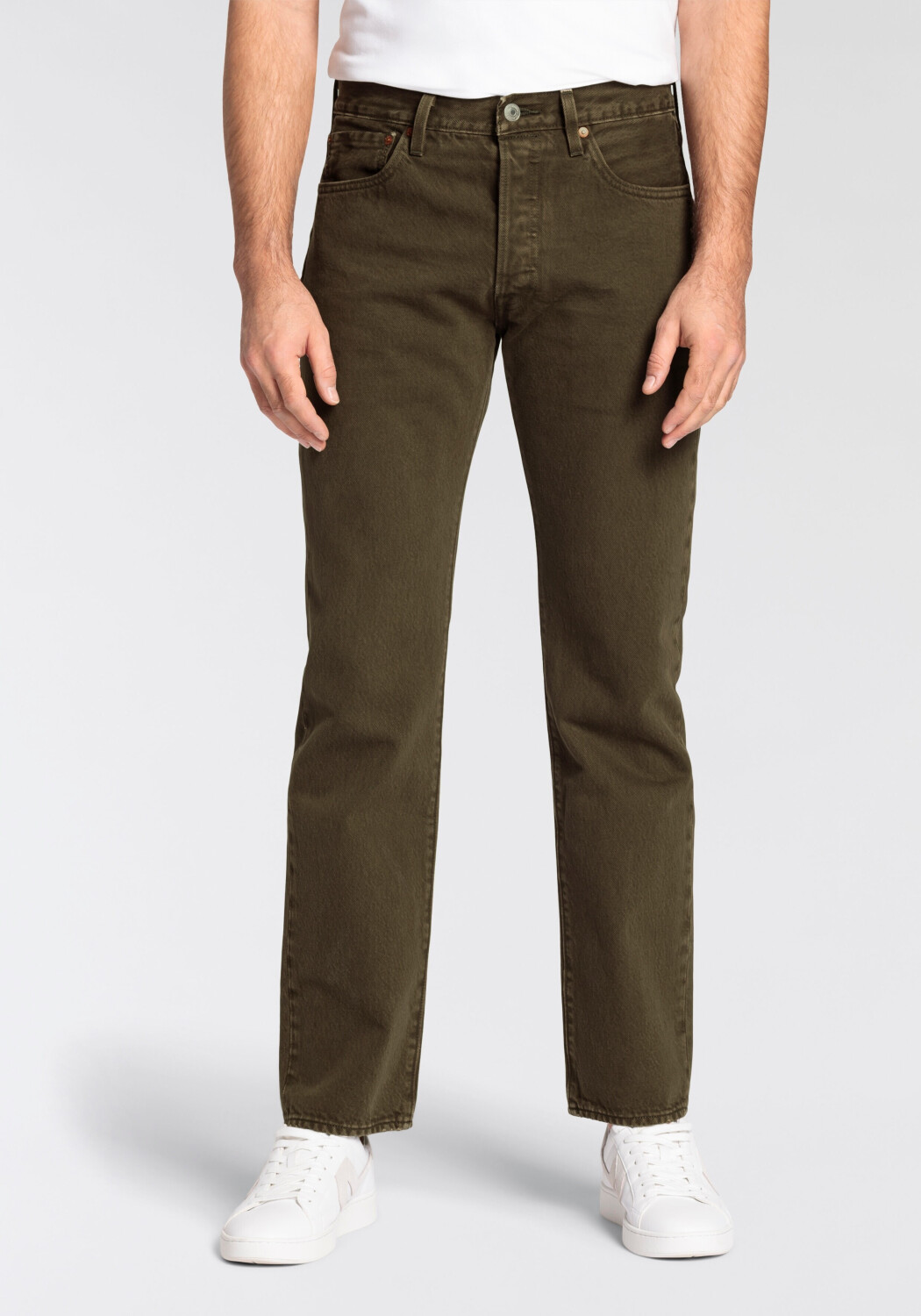 Olive green levi 501 jeans online
