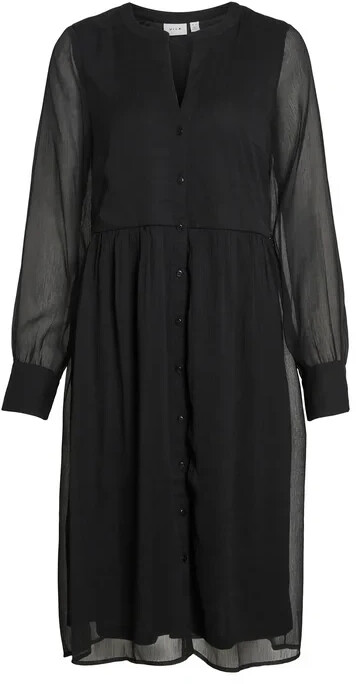 | (14084475) Dress/Su black 23,99 Preisvergleich L/S Vifalia V-Neck - € bei ab Noos Vila