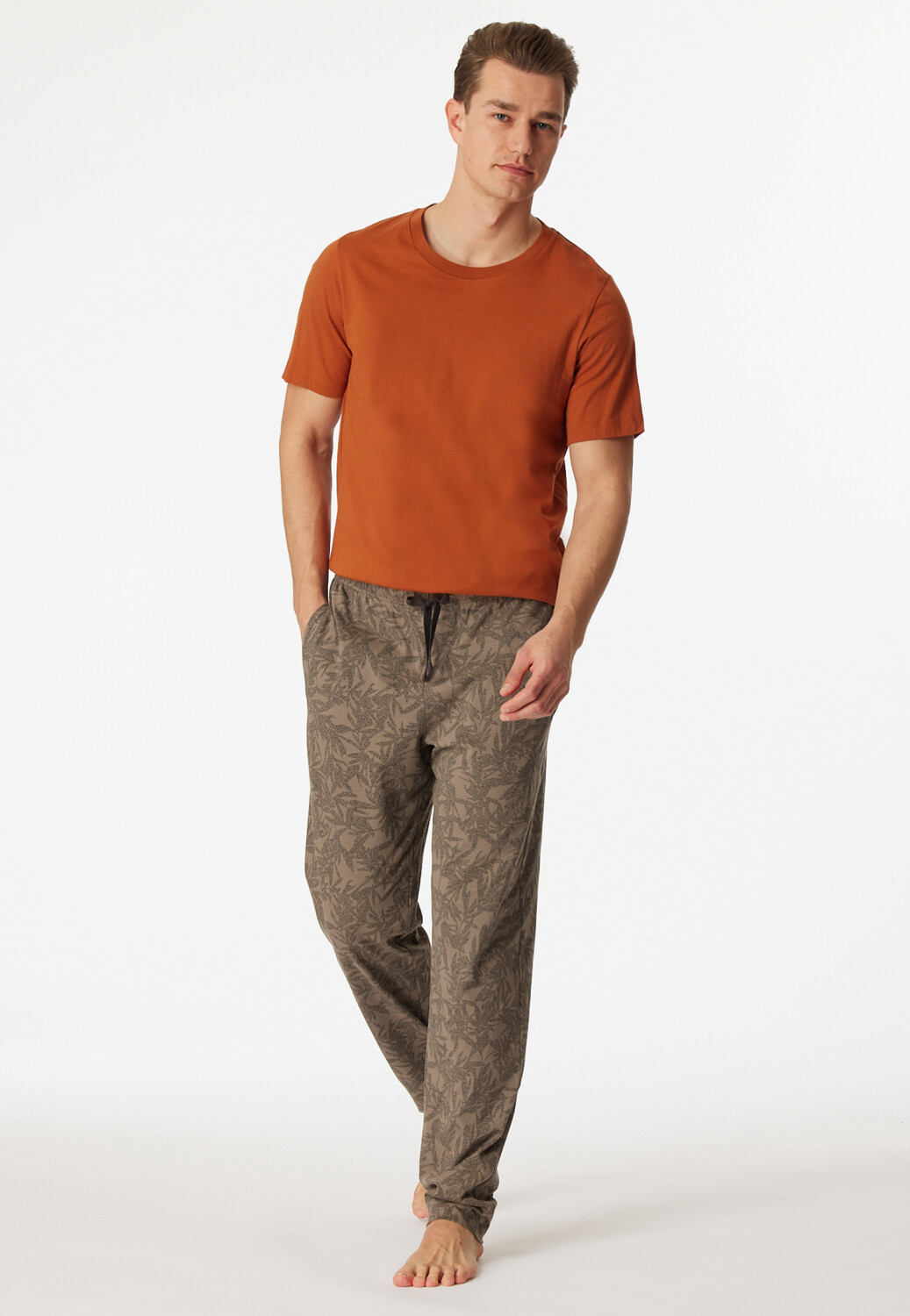Schiesser Heren slaapbroek kort Bermuda - Mix Relax - Organic Cotton, Nougat_182191, 48 Schiesser Heren slaapbroek kort Bermuda - Mix Relax - Organic Cotton, Nougat_182191, 48