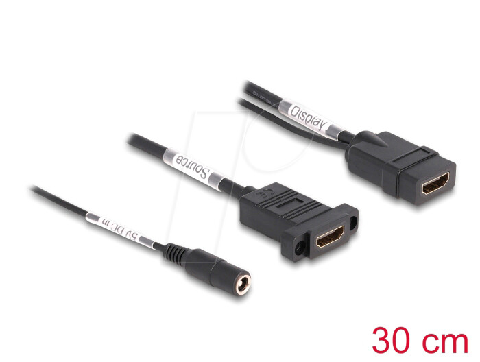 PureLink 87038 - HDMI cable 4K 60 Hz alimentazione DC, 0,30 m