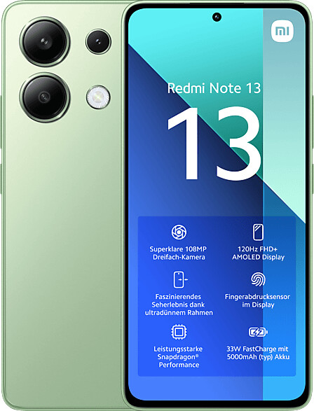 Xiaomi Redmi Note 13 4G 6 Go 128 Go vert menthe