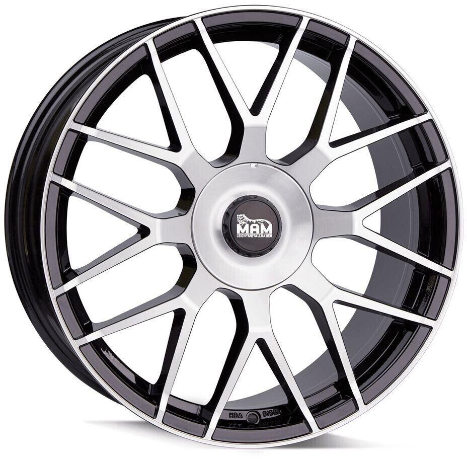 MAM GT1 (8.5x19) black front polished
