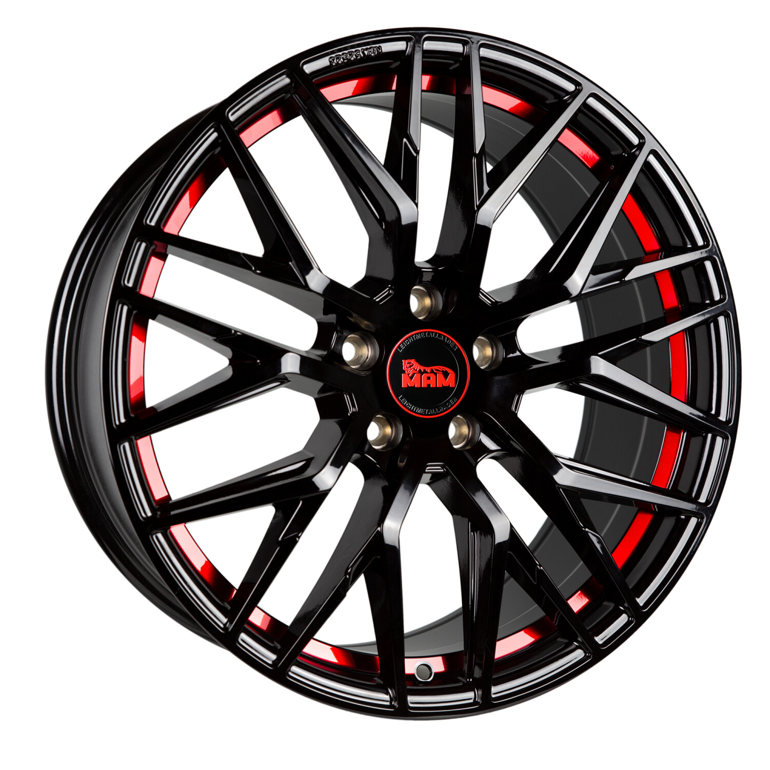 MAM RS4 (8,5x20) black painted red inside