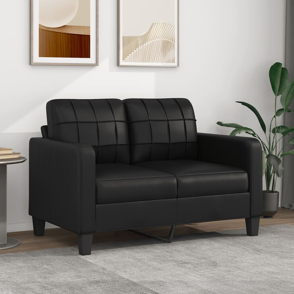 vidaXL 2-seater sofa black 120 cm faux leather (359112)