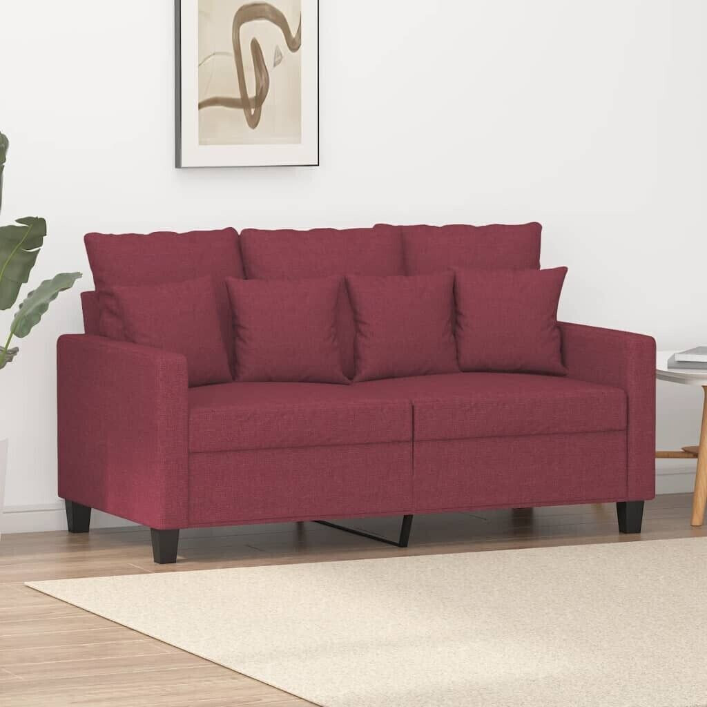 vidaXL 2-seater sofa wine red 120 cm fabric (359265)