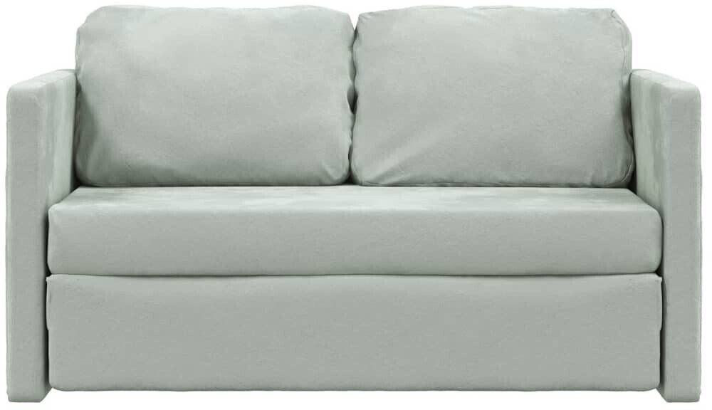 vidaXL Floor sofa with sleeping function light gray 122x204x55 cm velvet (353957)