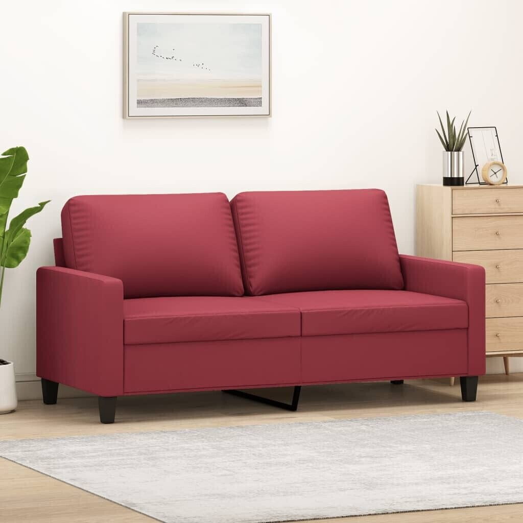 vidaXL 2-seater sofa wine red 140 cm faux leather (359140)
