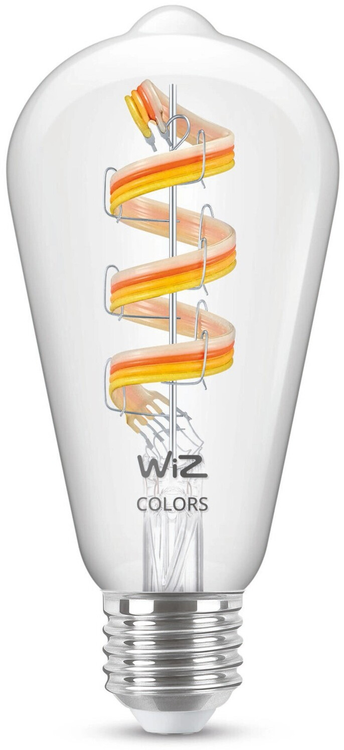 Wiz LED bulb RGBW E27 - St64 in transparent 5W 300lm transparent