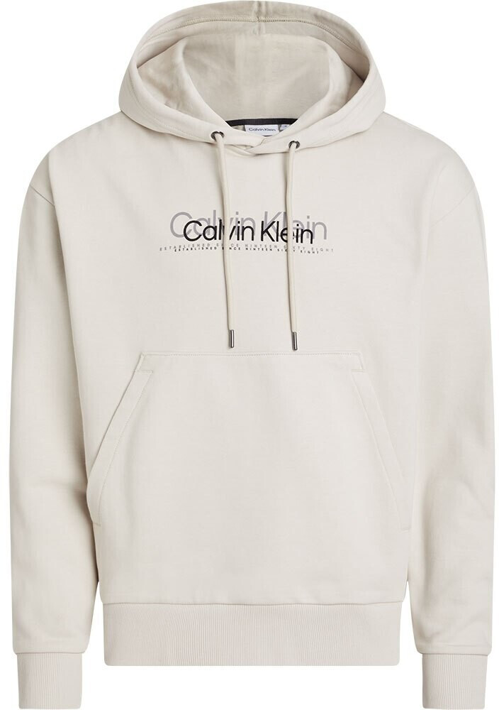 Calvin Klein Double Flock Logo Hoodie (K10K111815-ACE) beige