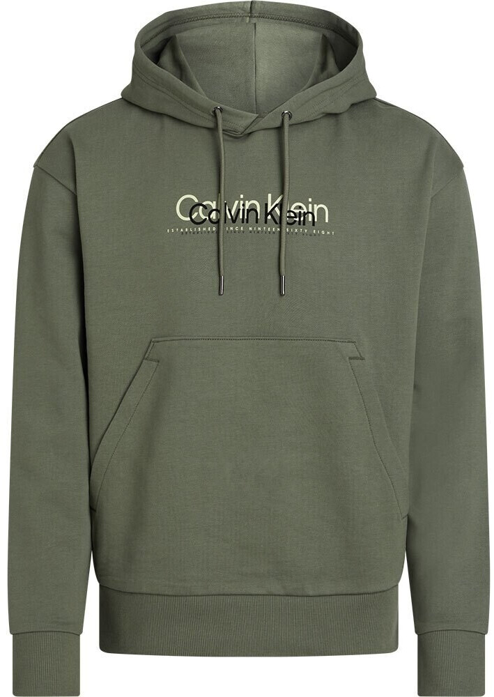 Calvin Klein Double Flock Logo Hoodie (K10K111815-LLP) green