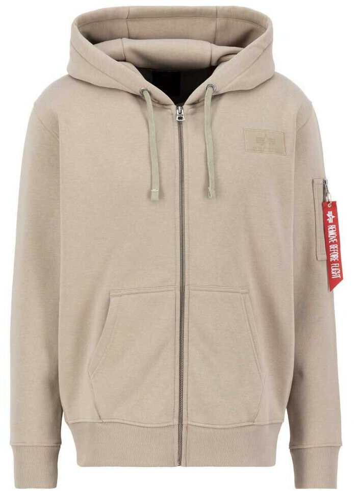 Alpha Industries Back Print Full Zip Sweatshirt (128342-679) beige