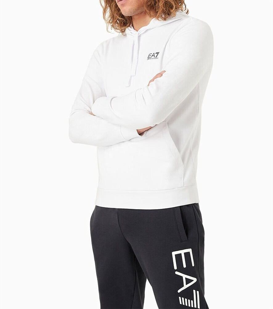 White armani hoodie hotsell