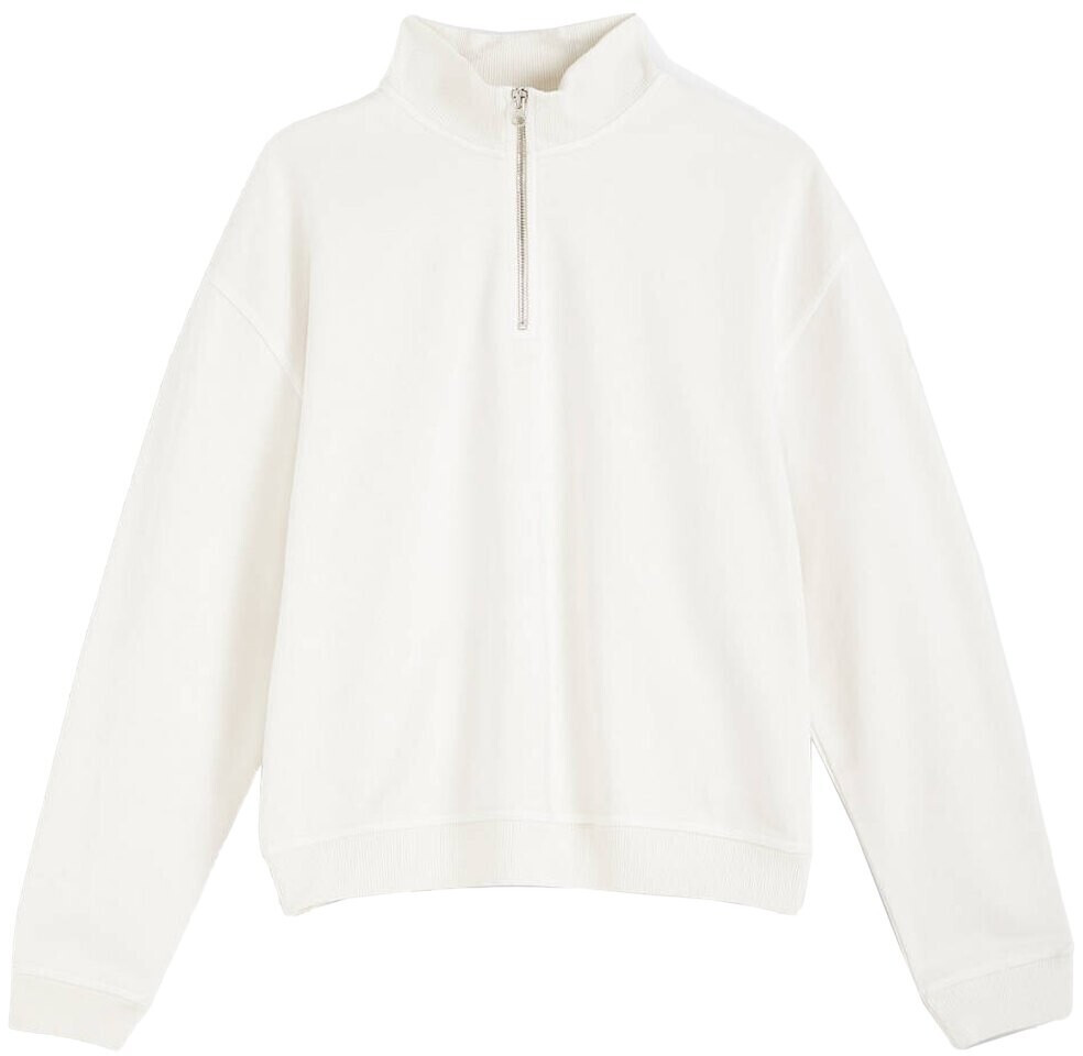 Levi's Rue 1/4 Zip Sweatshirt Woman (A3398-0000) white