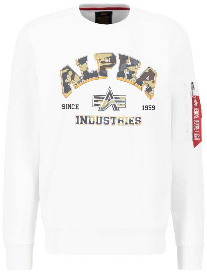 Alpha Industries College Camo Sweater (146306-009) white