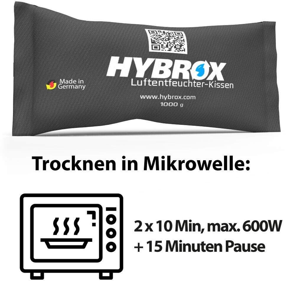 HYBROX Auto Luftentfeuchter Kissen, Entfeuchter, Autoentfeuchter -  Wiederverwendbar (1x1000g)