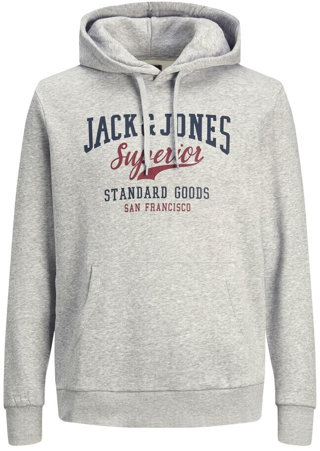 Jack & Jones Hoodie Large Size Corp Logo (12163777) light grey