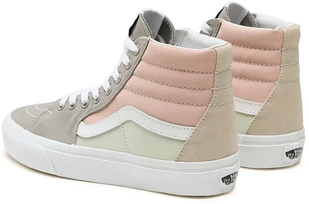 Grey and pink high top cheap vans