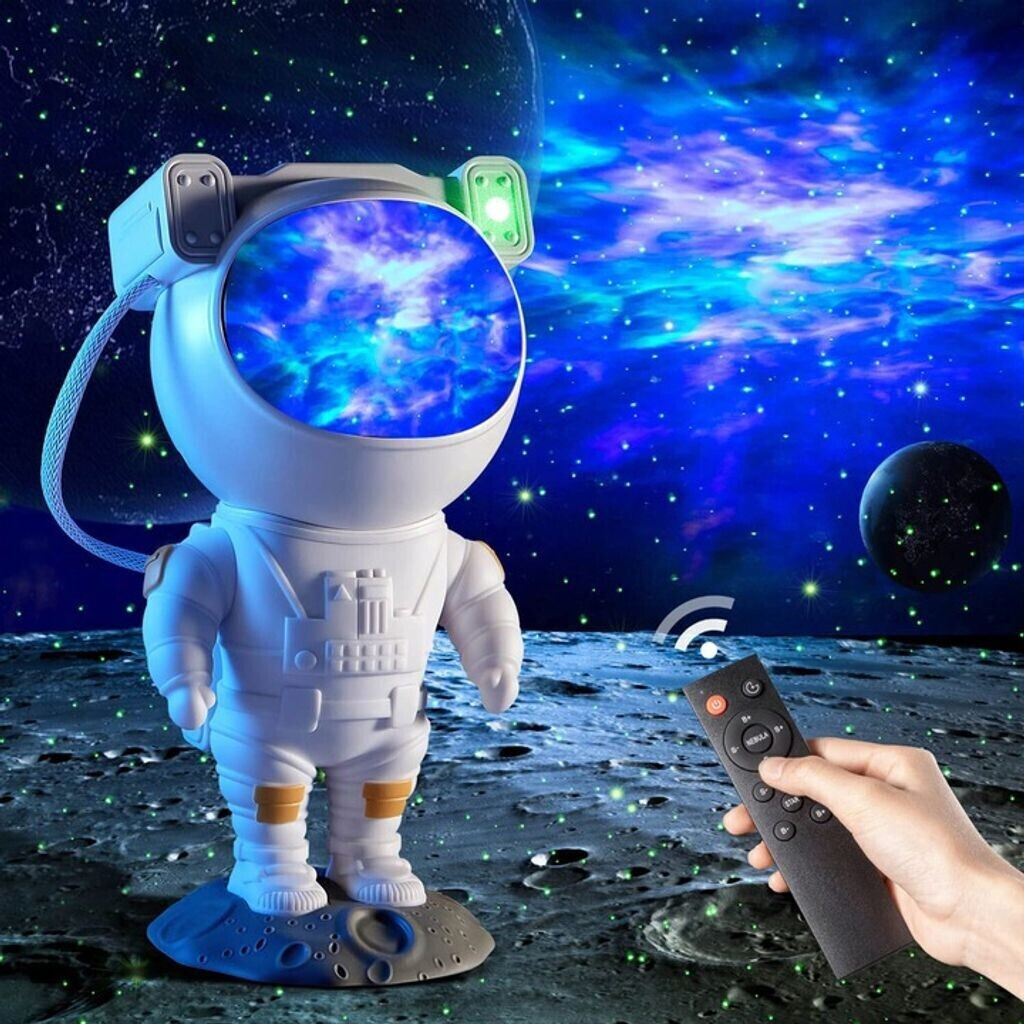 xO Galaxie Stern Projektor Sternenhimmel Astronaut Nachtlicht ab