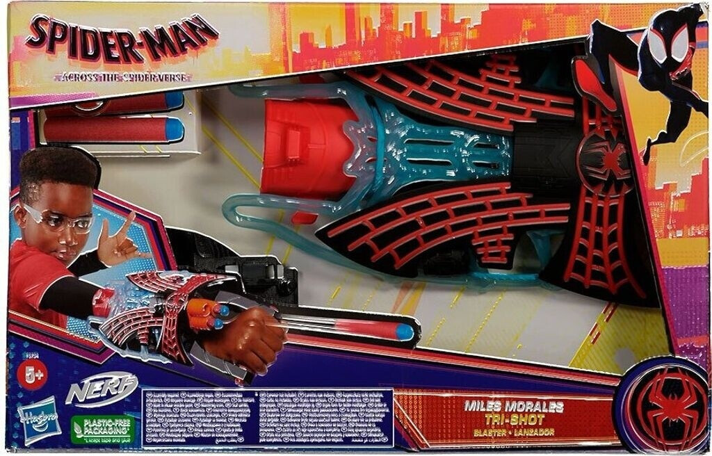 Hasbro Nerf Spider-Man: Across The Spider-Verse - Miles Morales Tri-Shot Blaster