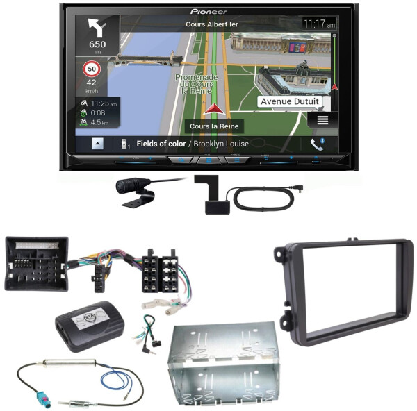 Pioneer AVIC-Z830DAB Navigation Bluetooth USB Einbauset für T6 Sharan 2 Beetle