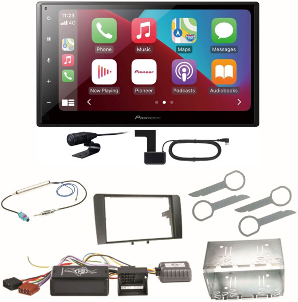 Pioneer SPH-DA160DAB Android Auto CarPlay Einbauset für Audi A3 8P 8PA