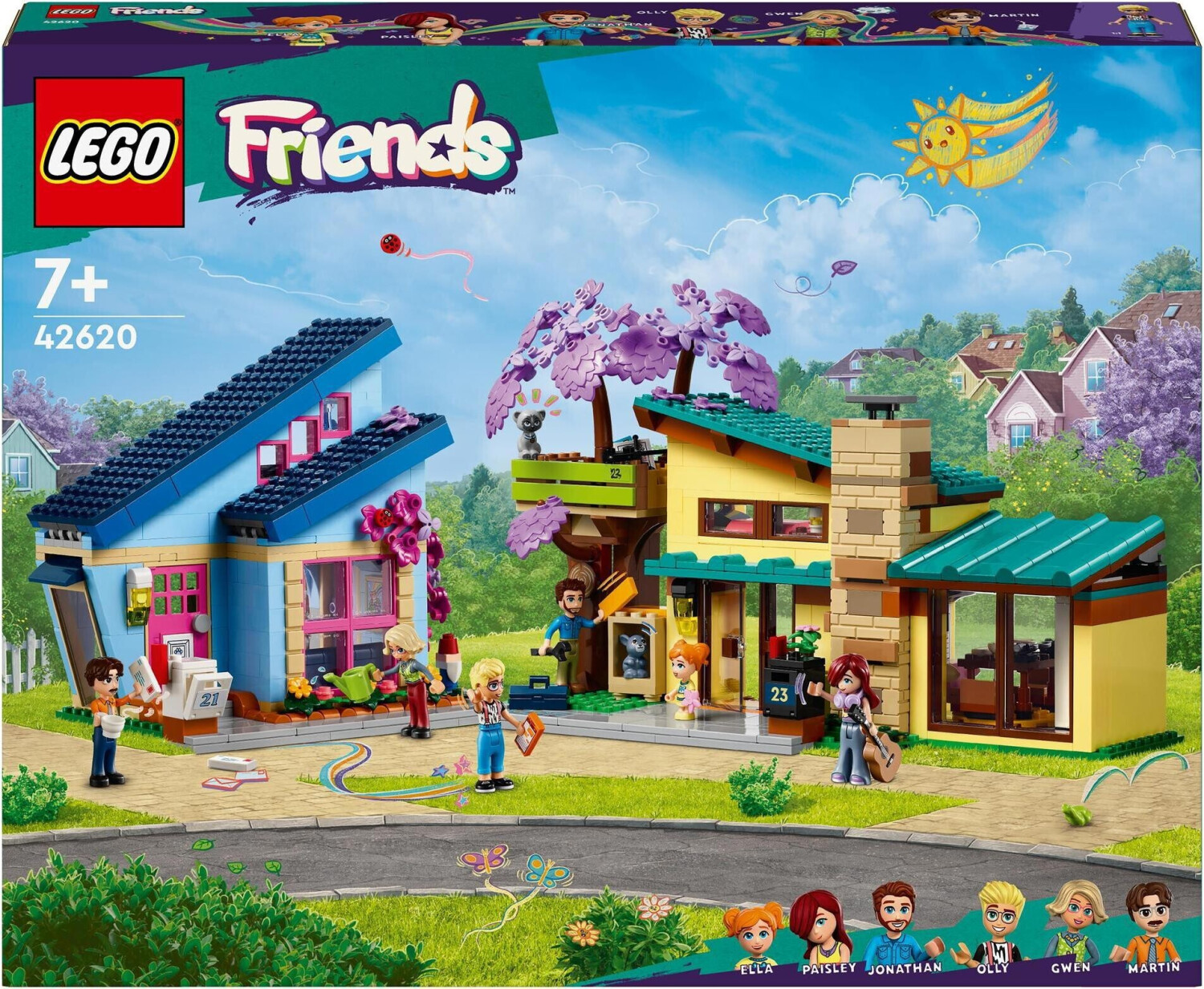 LEGO Friends Le Case di Olly e Paisley, Giochi per Bambine e Bambini da 7  Anni in su con 2 Casa Giocattolo da Costruire, Casa sull'Albero, 5 Mini  Bamboline, 1 Micro-Doll e