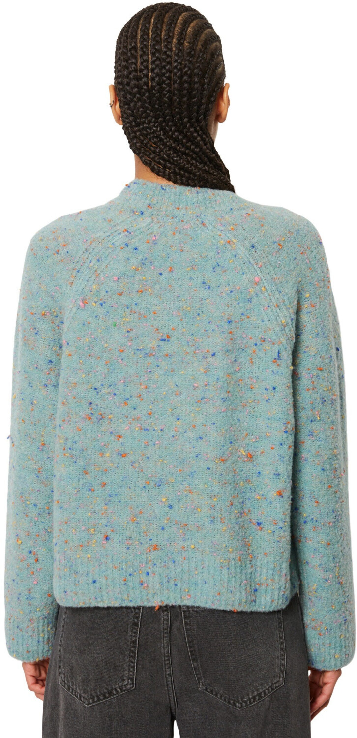 ASOS DESIGN relaxed boucle cardigan in petrol blue