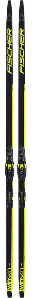 Fischer Twin Skin Pro Stiff + Control Step-In Classic No-Wax Ski Set
