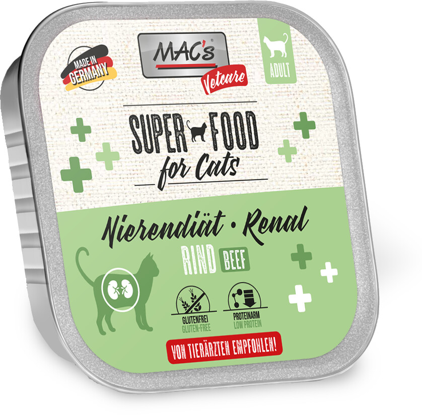 MAC's Vetcare Cat Nierendiät Nassfutter Rind 100g ab 0,97