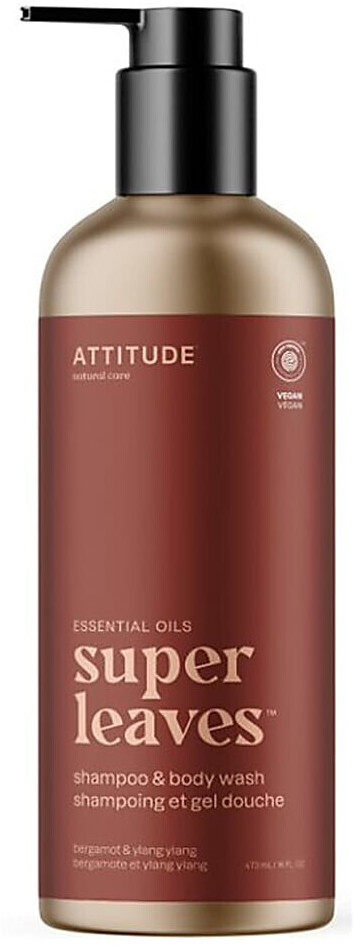 Attitude Super Leaves 2in1 Shampoo & Body Wash Bergamot & Ylang Ylang (473 ml)