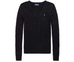Buy Polo Ralph Lauren Cable knit sweater with V neck black 638617 from 189.00 Today Best Deals on idealo