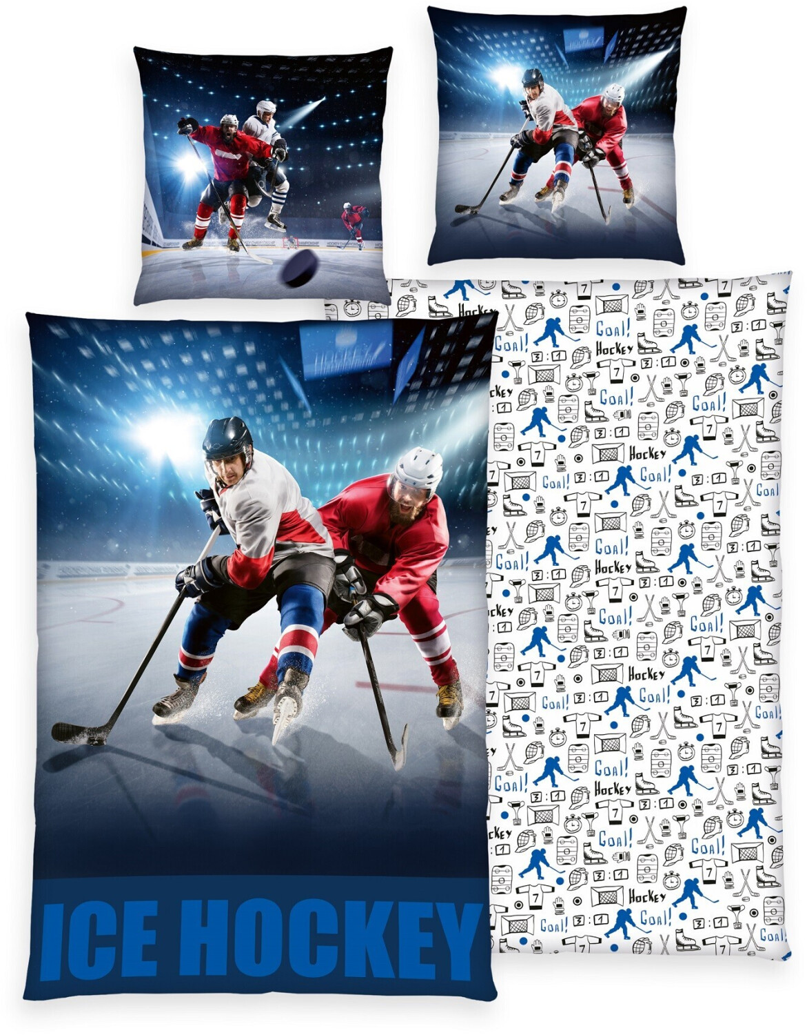 Herding Ice hockey 2-piece bed linen set 2-piece. 135x200cm