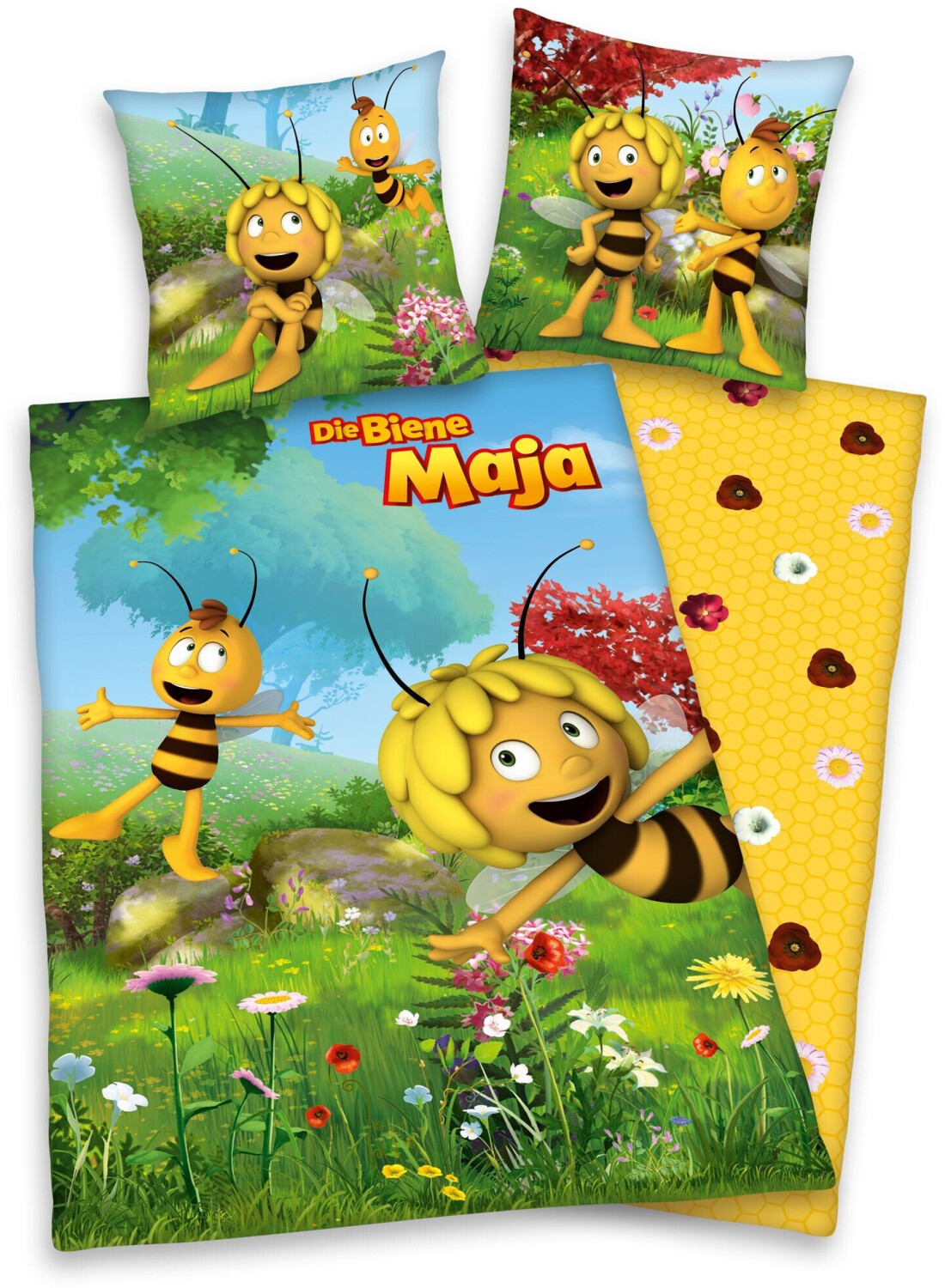Herding Maya the Bee reversible bed linen 80x80 cm + 135x200 cm