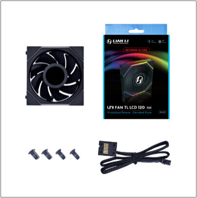 Lian Li UNI FAN TL LCD 120mm Reverse Black
