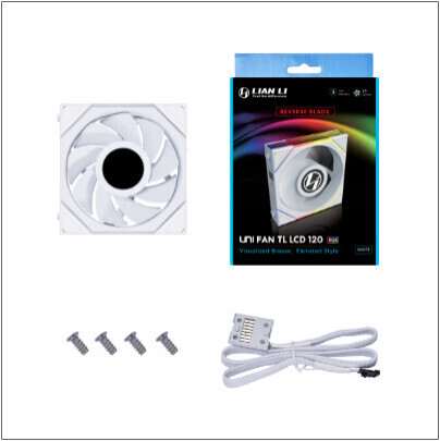 Lian Li UNI FAN TL LCD 120mm Reverse White