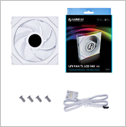 Lian Li UNI FAN TL LCD 140mm Reverse White