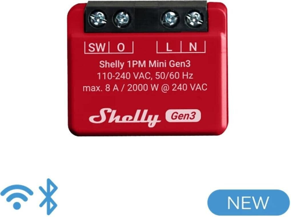 Shelly Plus 1PM Mini (Gen. 3) ab 15,65 € (Februar 2024 Preise)