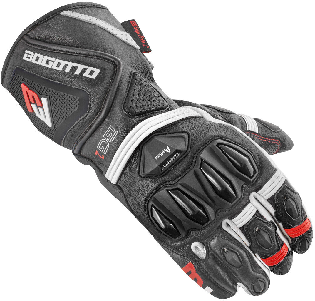 Photos - Motorcycle Gloves Bogotto Motowear Bogotto Monza perforated black/white/red