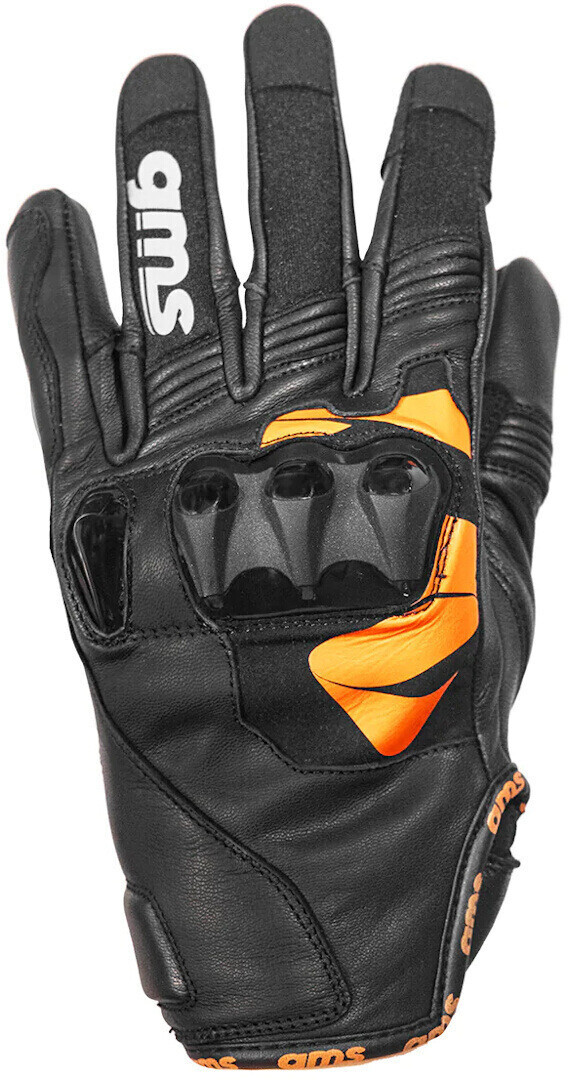 Photos - Motorcycle Gloves GMS GMS Curve black/orange