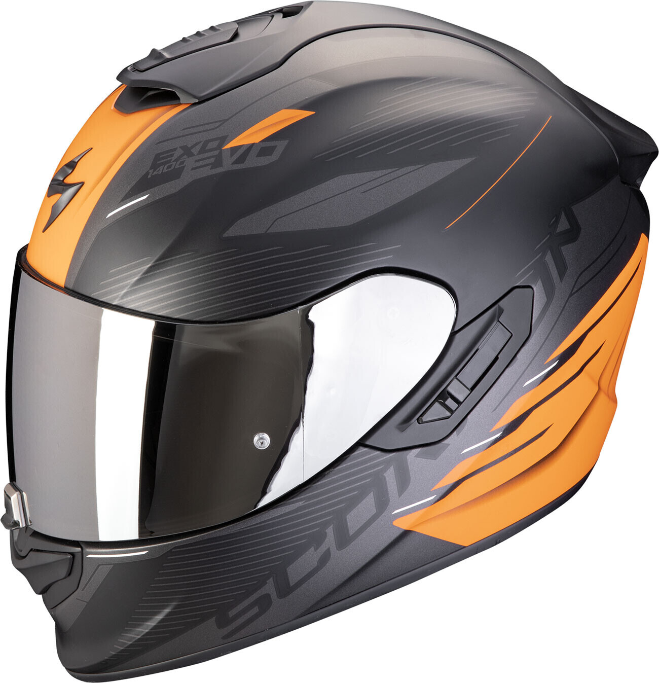 Scorpion Exo 1400 Evo 2 Air Luma mat noir/orange